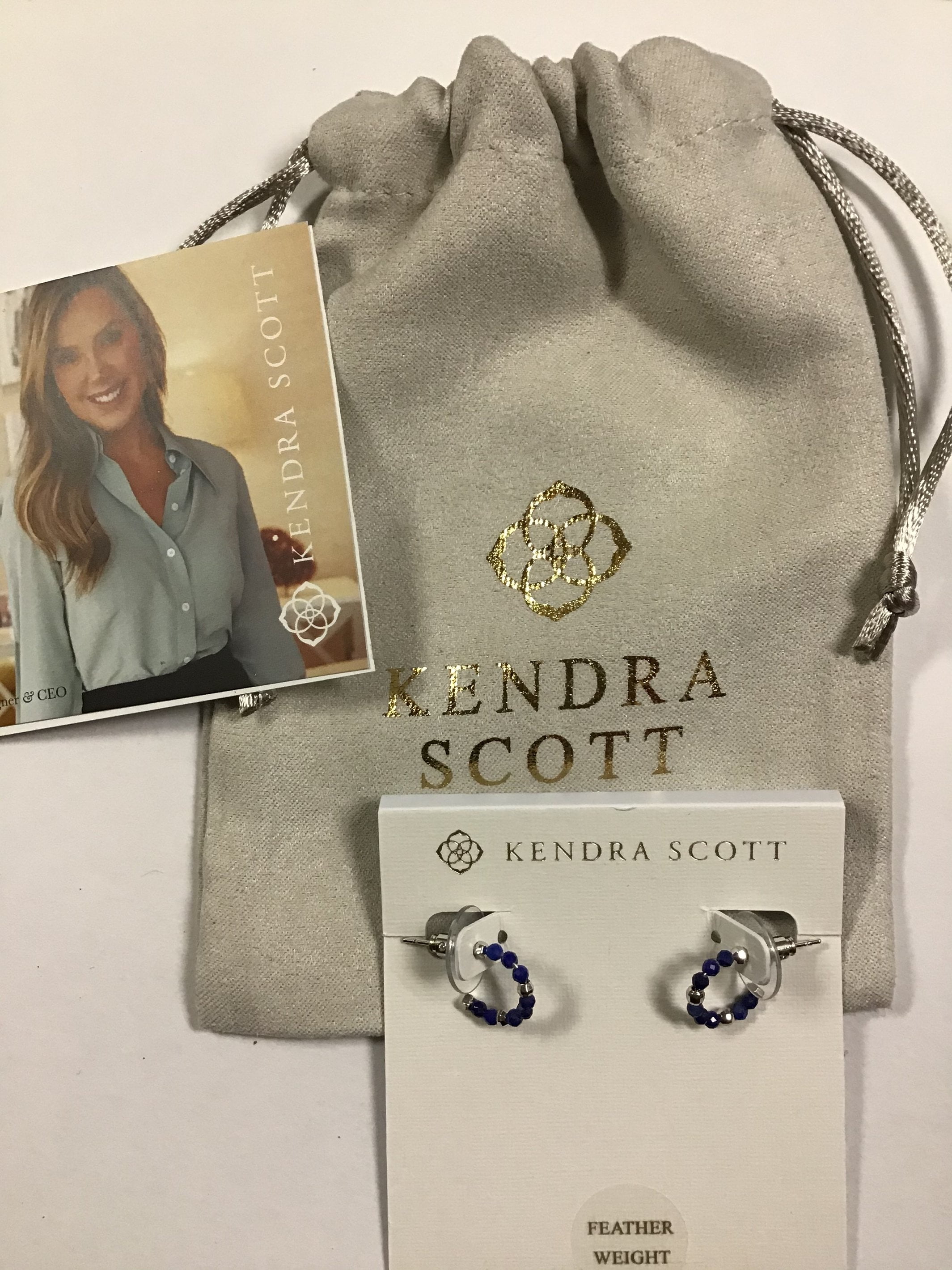 Kendra Scott Scarlet Huggie Earrings, Rhod Blue Lapis