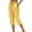Yellow, variant on Vivianyo HD Women's Gingham Plaid Capri Pants, Ladies Summer Elastic Waist Line Capris with Drawstring Button Hem Side Pocket Cropped Trousers for Women, Women's Black, Sizes S-3XL
