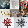 thumbnail image 3 of 6pcs Artificial Snowflakes Paper Snowflakes Christmas Hanging Decoration for Home New Year Xmas Party Winter, 3 of 3
