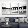 thumbnail image 3 of wall26 Floating Framed Canvas Wall Art for Living Room, Bedroom Black and White Landscape Canvas Prints for Home Decoration Ready to Hang - 16"x24"x3 Panels, 3 of 4