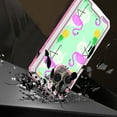 thumbnail image 4 of Designed for Apple iPhone 15 Pro (6.1") Modern Design Pattern Fused Hybrid Hard PC + TPU Rubber Shockproof Drop Protection Impact Phone Case Cover [Flamingo], 4 of 4