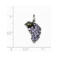 thumbnail image 2 of Sterling Silver Enameled Purple Grape Charm Pendant, 2 of 2