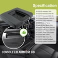 thumbnail image 5 of Center Console Lid Armrest Lid Arm Rest Cover Compatible with Chevry Silverado Chevy Tahoe Suburban GMC Sierra Yukon XL Cadillac Escalade 2014 2015 2016 2017 2018 2019 2020 OE# 22881398, 5 of 8