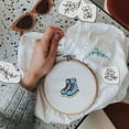 thumbnail image 5 of 2 Sheets Sports Athlete Water Soluble Embroidery Patterns Stabilizers Football Hand Sewing Stick and Stitch Transfers Fabric Wash Away Pre-Printed Self Adhesive for Bags Cloth Sewing Lovers Colorful, 5 of 6