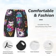 thumbnail image 5 of Gaeub Cat Icecream Mens Swim Trunks Stretch Beach Shorts Quick Dry for Men Swim Shorts Swimwear with Pockets- X-Large, 5 of 9
