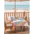 thumbnail image 2 of Outdoor Tablecloths with Umbrella Hole & Zipper, Purple Butterfly 54x80 Inch Tablecloth Rectangle, Cute Rainbow Spring Floral Botanical Waterproof Table Cloth, Patio/Pool/Picnic Table Covers, 2 of 8