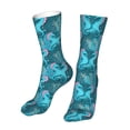 thumbnail image 6 of Bingfone Seahorse Prirnt Women's Men's Fun Pattern and Solid Crew Socks-1 Pair Pack-Cool & Classic Novelty Design Gifts, 6 of 7