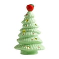 thumbnail image 4 of Shoreew Lighted Ceramic Christmas Tree Small Xmas Tree Figurine with Fruit Tree Topper Holiday Tabletop Centerpiece for Home Mantel Shelf Fireplace Decor, 4 of 7