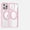 Pink, variant on Magnetic Clear Case for iPhone 16 Pro, Military-Grade Protection Cover Compatible with MagSafe, Ring Holder Stand Color Frame Shockproof Stylish Case for iPhone 16 Pro, Royalblue
