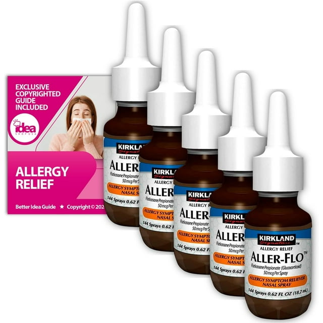 Kirkland Signature AllerFlo Fluticasone Propionate (Glucocorticoid) 50 mcg, Nasal Allergy Spray