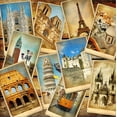 thumbnail image 2 of Art.com Vintage Collage - European Travel Stretched Canvas Print Wall Art by Maugli-l, 16" x 16", 2 of 4