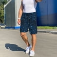 thumbnail image 5 of Mens Pajama Shorts, Glitter sky night navyblue Sleep Shorts Men Pajama Bottoms Lounge PJ Shorts with Pockets, 5 of 6