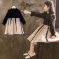 thumbnail image 5 of Vestido infantil Vestido de verano de manga larga para niñas Vestido de velo de encaje para niñas Vestido de princesa, 5 of 5