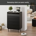 thumbnail image 4 of MEISSALIVVE 41"x45" Black Sideboard Buffet Cabinet with 5 Drawers, Large Modern Coffee Bar Storage Cabinet for Kitchen, Living Room, Entryway, 4 of 11