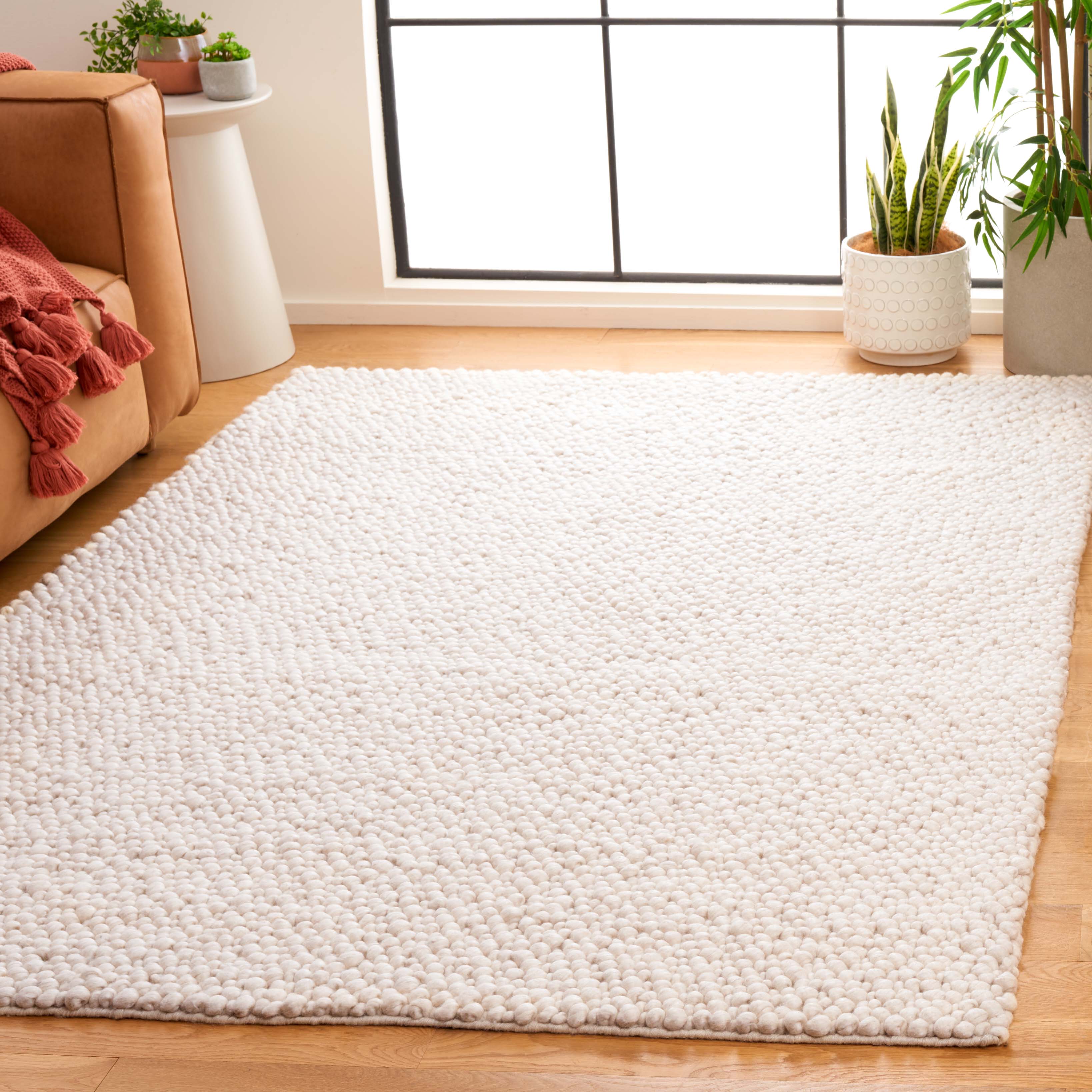 SAFAVIEH Natura Joey Solid Area Rug, Ivory, 5' x 8'