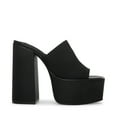 thumbnail image 6 of Steve Madden Tristyn Slip On Open Squared Toe Block Heeled Fashion Sandals (Black, 5), 6 of 9