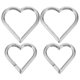thumbnail image 1 of 4 piercings nasales con forma de corazón para mujer., 1 of 7