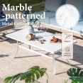 thumbnail image 4 of MF Studio 5-Seater Patio Conversation Set Metal Outdoor Furniture with Fixed Chair Sofa Blue, 4 of 12
