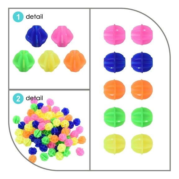 Bike Wheel Spokes Beads Set 72Pcs Plastic Clips For Customizing Your Bike Sliding Ball Type