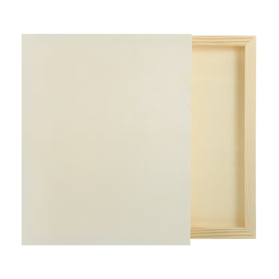 Uxcell 2Pcs Wood Canvas Boards, 8x10 Inch Wood Art Canvases Square Unfinished Wood Panel for Painting, Crafts, DIY Projects, Pouring Art