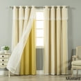 thumbnail image 5 of Aurora Home Tulle Sheer With Attached Valance & Solid Blackout Curtain Panel Pair (4-Piece), 5 of 5