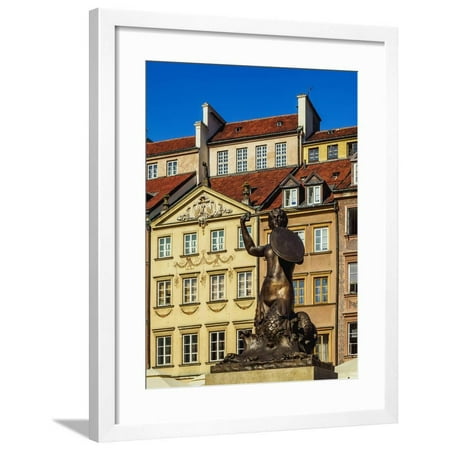 Old Town Market Place, The Warsaw Mermaid, Warsaw, Masovian Voivodeship, Poland, Europe Framed Print Wall Art By Karol (Best Places To Visit In Warsaw Poland)