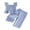 Blue, variant on Loicainy Toddler Baby Girls 2Pcs Summer Outfits 12 18 24 Months 2T 3T 4T 5T Flying Sleeve Square Neck Solid Color Smocked Vest Tops and Elastic Waist Pants Clothes Set