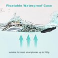 thumbnail image 4 of MSHUN Waterproof Phone Pouch, Floating Phone Pouch, Double Space Waterproof Phone Case for iPhone 14/13/12/11 Pro Max/Pro/8 Plus, Galaxy S22/S21/S20/S10/Note 20/10 - Detachable Lanyard - Leopard Print, 4 of 10