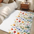 thumbnail image 3 of Area Rug 48×72in, Colorful Wildflower Botanical Floor Carpet Living Room Rug, Vintage Farm Floral Plant Non-Slip Welcome Mat Indoor Rugs for Bedroom Dining Room, 3 of 9