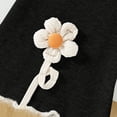 thumbnail image 4 of CPNG Toddler Baby Girls Flare Pants Flower Decoration Elastic Waist Bell Bottom Stretchy Slim Fit Leggings Fashion Streetwear(Black,18-24 Months), 4 of 8