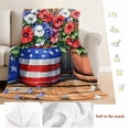 thumbnail image 5 of Red Blue Flower Blanket Soft Cozy Warm Throw Blanket for Couch, Plush Fuzzy Flannel Fleece Blankets for Sofa, Retro Independence Day Flag Wood Grain Bed Blankets Lightweight Gifts for Women, 40"x60", 5 of 9