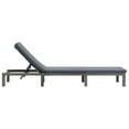 thumbnail image 3 of vidaXL Sun Lounger with Cushion Poly Rattan Anthracite, 3 of 5