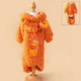 thumbnail image 3 of Luxury Faux Lambswool Dog Jacket - Traction Ring, Four-Legs, Thickened Winter Jumpsuit, 3 of 8