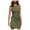 Green, variant on Women's Mini Dress Sleeveless Crew Neck Dress with Twist Front Ruched Bodycon Dress Slimming Casual Summer Dress for Office Daily Wear Navy XL
