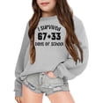 thumbnail image 2 of IWRICH Girls and Boys I Survive 100 Days of School Sweatshirts Graphic Printed Tops Long Sleeve Crew Neck Tees,Size 3-14 Years Grey 100, 2 of 4