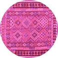 thumbnail image 1 of Ahgly Company Indoor Round Southwestern Pink Country Area Rugs, 3' Round, 1 of 4