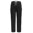 thumbnail image 5 of DHFJKG Women Wide Leg Pants Solid Color High Waisted With Drawstring Loose Fit Pockets Casual Pants Versatile Trousers, 5 of 5