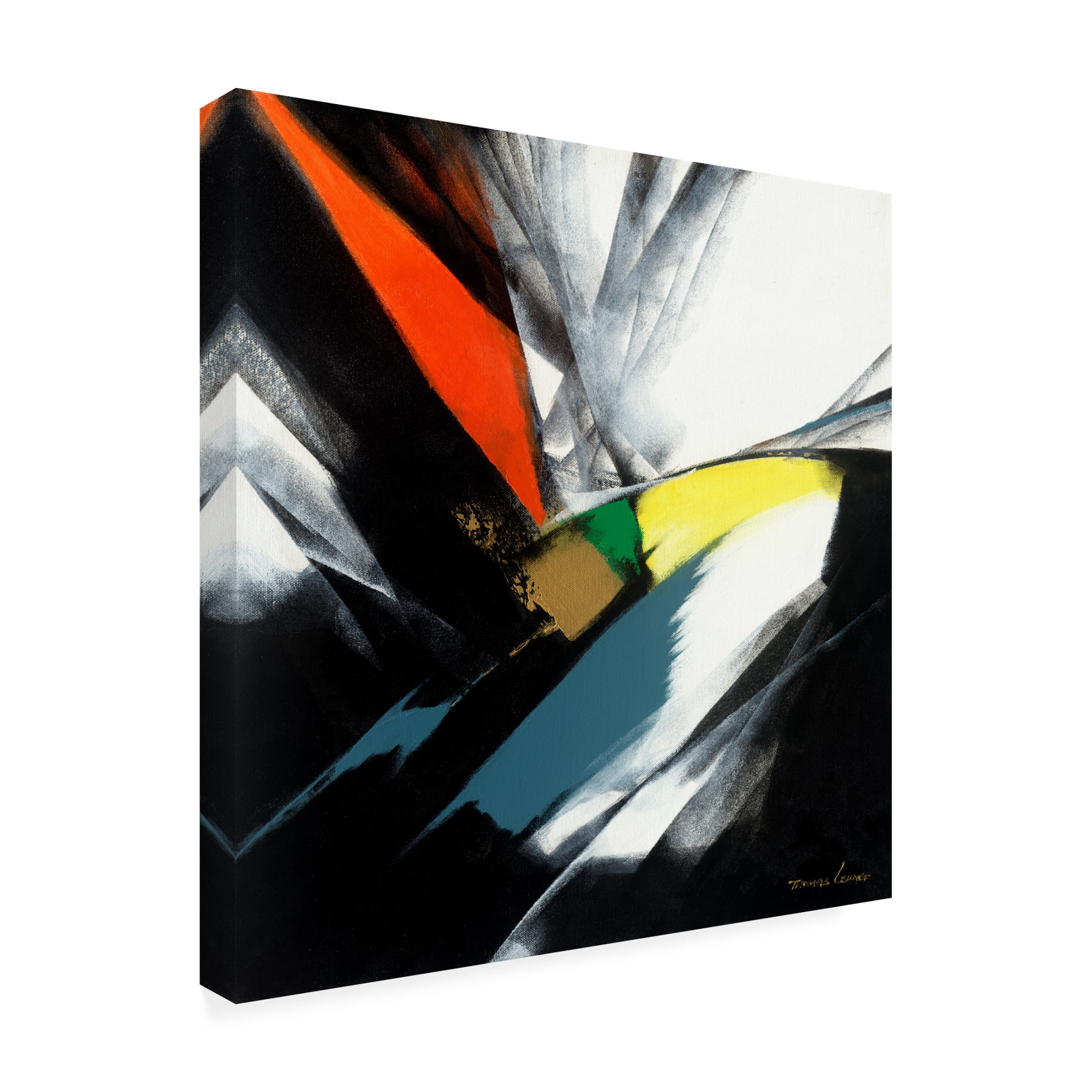 Canvas Wall Art - Thomas Leung 'Color Block 1' Wall Art for Living Room, Bedroom, or Office Décor by Trademark Fine Art - 14 x 14 Inches