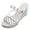 White, variant on Women Polka Dot Print Two Strap Wedge Mule Sandals Comfortable Footwear For Casual Outdoor Daily Activities