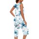 thumbnail image 5 of Conjunto de Ropa de Estar de Mujer Cuello Redondo Impresión Blusa sin Mangas Pantalones Cortos, Pantalones de Cintura Elástica para las Mujeres, 5 of 7