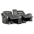 thumbnail image 4 of Lexicon Putnam Power Double Reclining Loveseat with Center Console in Gray, 4 of 9