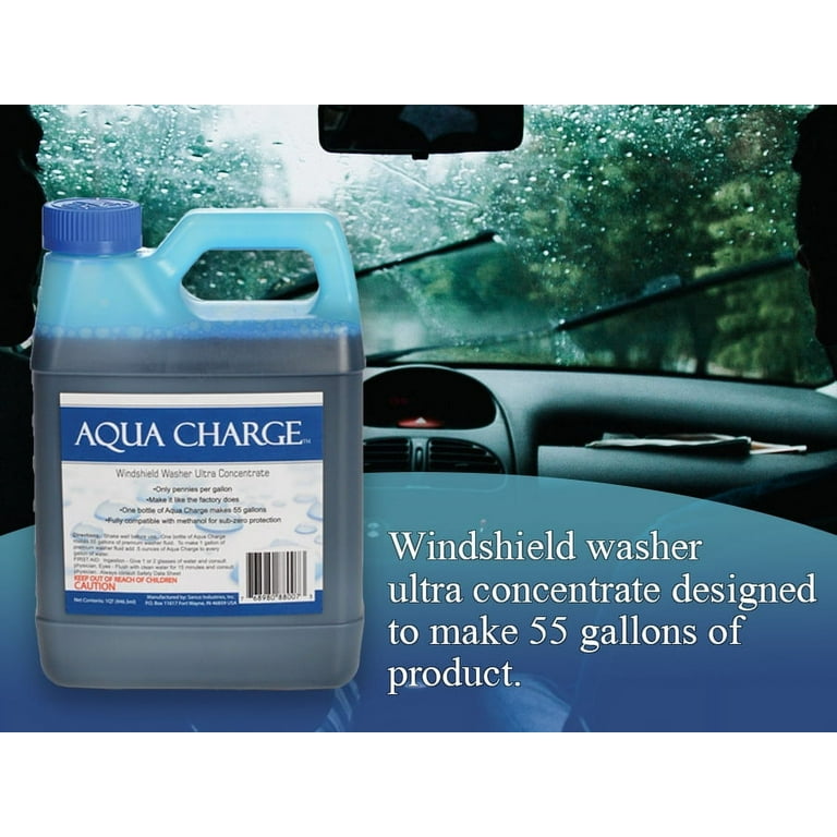 Aqua Charge Windshield Washer Ultra Concentrate 1 Quart Makes 55 Gallons Finished Product