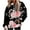 Pink, variant on SwiftWear Women's Stars/Polka Dots/Floral/Striped Fleece-Lined Casual Hoodie - Drop Shoulder Hooded Pullover Sweatshirt with Front Pocket, Cozy Streetwear for Winter Fall Black