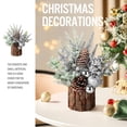 thumbnail image 2 of Árbol de Navidad Hatisan pequeño artificial con adornos plateados, 2 of 6