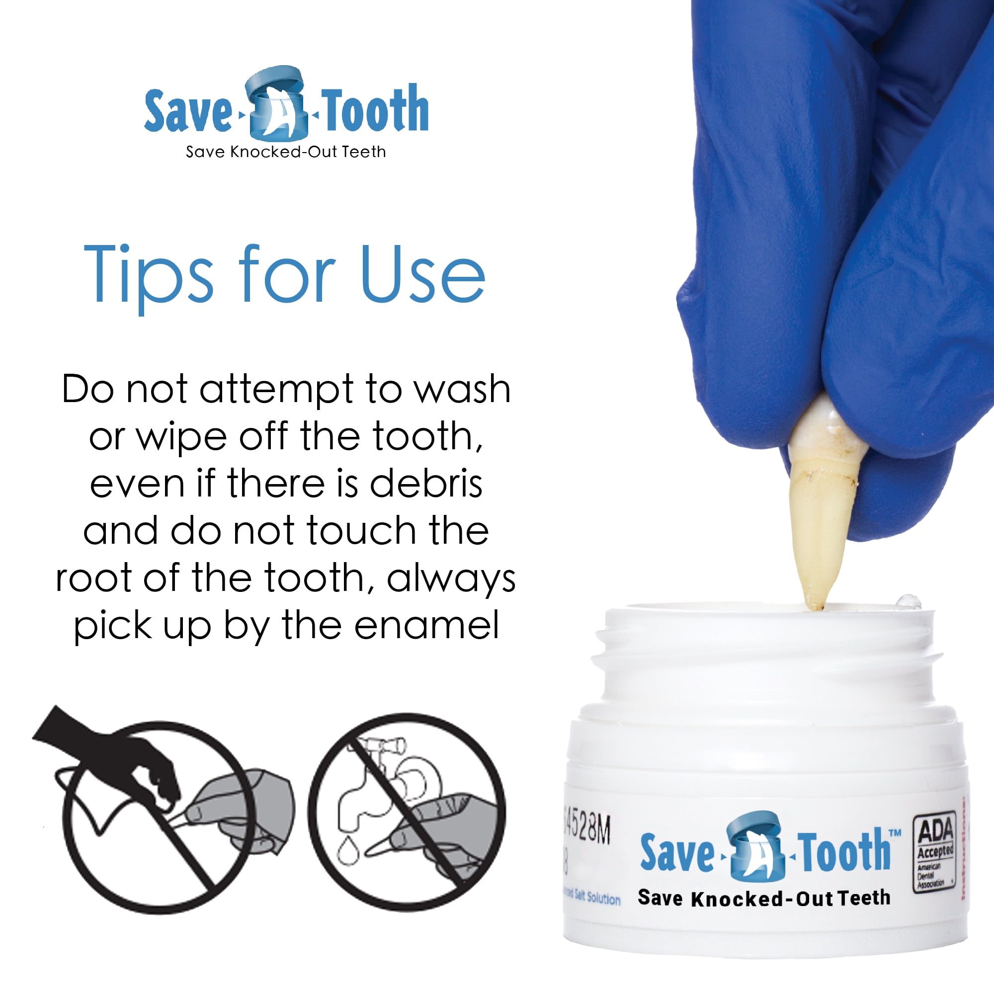 Save-A-Tooth Preserving Kit- Save up to 4 Knocked Out Teeth for up
