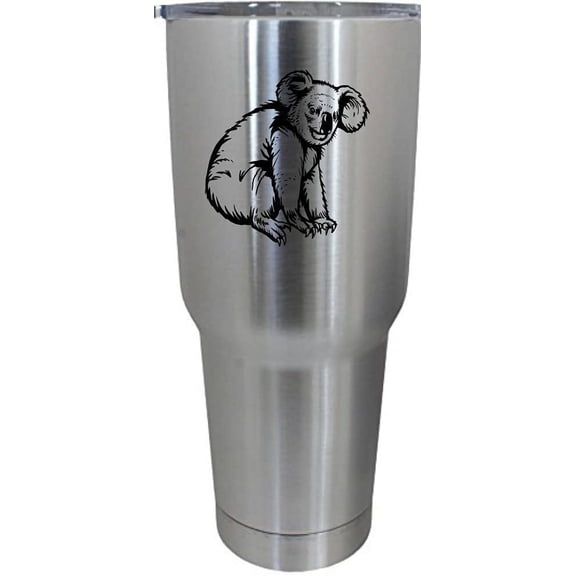 Koala Body Zoo Animal Themed Etched 30oz Stainless Steel Tumbler