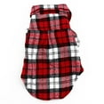thumbnail image 6 of UDIYO Small Pet Dog Plaid Shirt Lapel Coat Cat Jacket Clothes Costume Top Apparel, 6 of 7