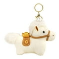 thumbnail image 3 of Colgante de bolso con forma de caballo, accesorio para bolso con llavero y anillos de peluche creativos. Blanco, 3 of 7