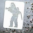 thumbnail image 4 of 1Pc Fireman Painting Stencil Drawing Template on Wood Wall Fabric Paper Furniture 8.3x11.7inch, 4 of 9