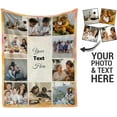 thumbnail image 4 of Customized Photo Collage Blanket-Wedding Blanket. Soft Fleece Throw Blanket, Personalized Picture Blanket. Gift for Wedding, Christmas, Birthday & Anniversary.(Photo Blanket- 07, 50" X 60") A Blankets, 4 of 5